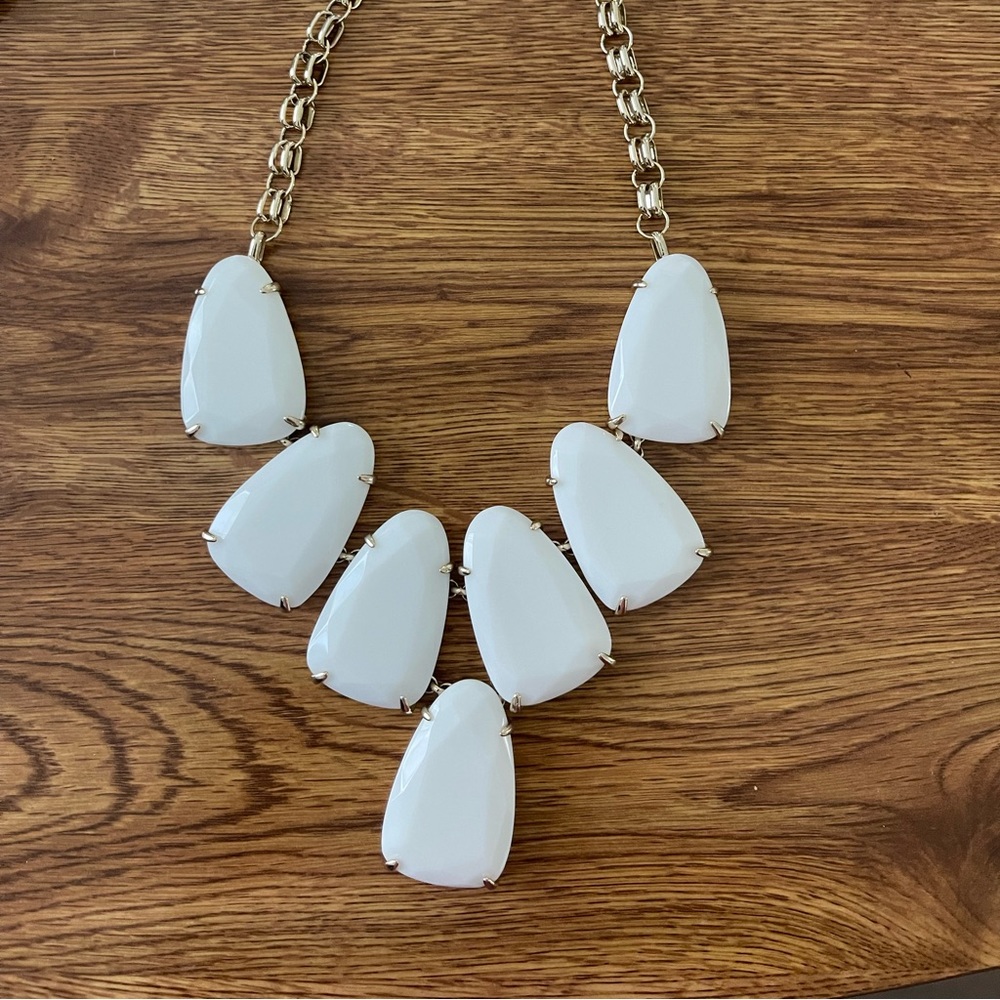 Kendra Scott Harlow Necklace, white stone